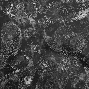oneOone Cotton Flex Темно-серая ткань Швейный материал Пейсли Ткань с принтом в ярдах 40 дюймов 42 Inch Wide - Viscose Chiffon темно-серого