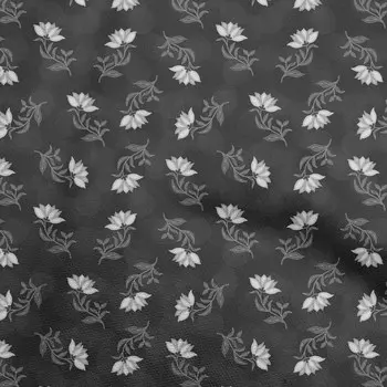 oneOone Cotton Flex темно-серая ткань в горошек с цветочным рисунком Материал ткани Ткань с принтом в ярдах 40 дюймов 42 Inch Wide - Viscose Chiffon чёрный