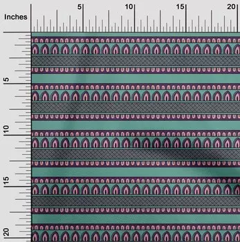 oneOone Cotton Flex Ткань Этнический Блок Печатная Ремесленная Ткань BTY 40 дюймов 42 Inch - Viscose Chiffon кадет синий