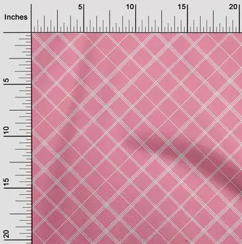 oneOone Cotton Flex Ткань Проверка и Геометрический Принт Крафт Ткань BTY 40 дюймов 42 Inch Wide - Viscose Chiffon шоколадный коричневый