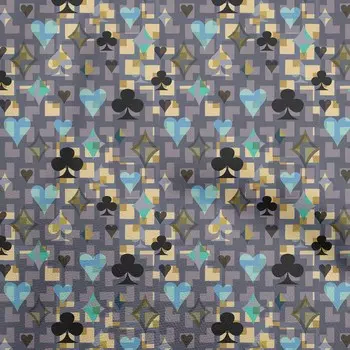 oneOone Cotton Flex Violet Ткань Покер Карта Крафт Проекты Декор Ткань Напечатано Ярдом 40 дюймов 42 Inch Wide - Viscose Chiffon светло-зеленый