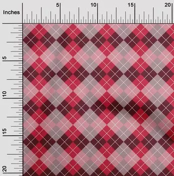 oneOone Cotton Flex Ярко-красная ткань Argyle Check Dress Material Ткань Ткань Принт Ткань По Двору 40 дюймов 42 Inch Wide - Viscose Chiffon синий