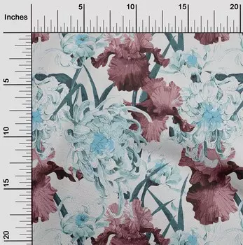 oneOone Cotton Poplin Twill Dark Rose Brown Fabric Leaves & Floral Artistic Sewing Craft Projects Fabric Prints By Yard 56 Inch 42 Inch Wide - Viscose Chiffon темный оливковый зеленый