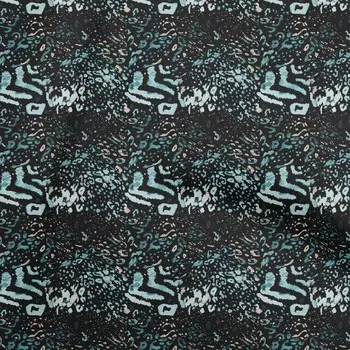 oneOone Georgette Вискоза Аква Синий Ткань Животные Ремесла Проекты Декор Ткань Напечатанная Двором 42 дюйма 42 Inch Wide - Viscose Chiffon аква голубой