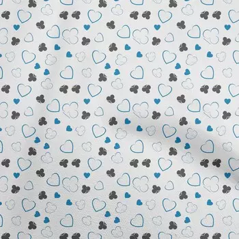 oneOone Georgette Вискоза Синяя Ткань Покер Карта Швейный Материал Ткань С Принтом Ткань По Ярду 42 Дюйма 42 Inch Wide - Viscose Chiffon синий