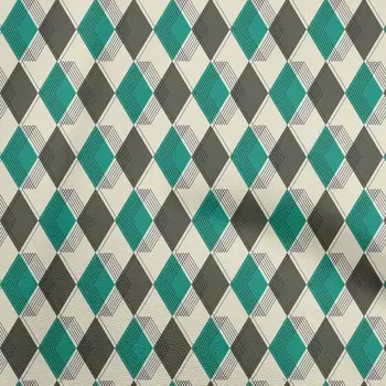 oneOone Гибкая хлопковая ткань темно-бирюзово-зеленого цвета в клетку. Материал платья Аргайл. Ткань с принтом. Ткань в ярдах, 40 дюймов. 42 Inch Wide - Viscose Chiffon тил зеленый