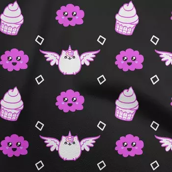 OneOone Хлопчатобумажная гибкая фуксия розовая ткань Kawai DIY Одежда Лоскутная ткань Ткань с принтом в ярдах 40 дюймов 42 Inch Wide - Cotton Cambric аметист