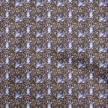 oneOone Хлопчатобумажная гибкая коричневая ткань Вышивание с цветочным принтом и щенками Ремесленные проекты Тканевые принты в ярдах 40 дюймов 42 Inch Wide - Viscose Chiffon коричневый