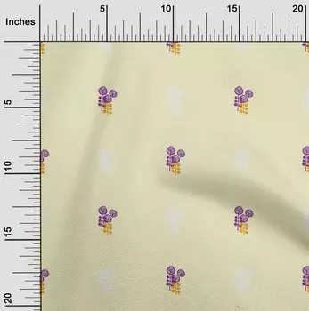 oneOone Хлопчатобумажная гибкая светло-желтая ткань с листьями и блоками Материал платья Ткань с принтом Ткань в ярдах 40 дюймов 42 Inch Wide - Viscose Chiffon серый