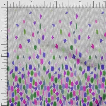 oneOone Хлопчатобумажная гибкая ткань с шевроном и мазком кистью Ткань с принтом BTY 40 дюймов 42 Inch Wide - Viscose Chiffon средний фиолетовый