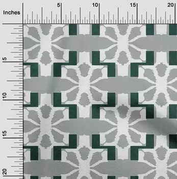 oneOone Хлопчатобумажная гибкая ткань Ткань с геометрическим принтом Касури 1 ярд 40 дюймов 42 Inch - Viscose Chiffon малиновый