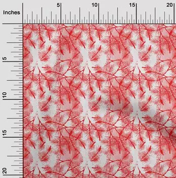 OneOone Хлопковая батистовая белая ткань с цветочным принтом Швейный материал Ткань с принтом в ярдах 42 дюйма 42 Inch Wide - Viscose Chiffon белый