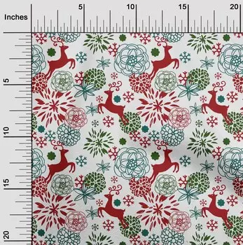 OneOone Хлопковая гибкая белая ткань для рождественского шитья, ткань с принтом в ярдах, 40 дюймов 42 Inch Wide - Viscose Chiffon чёрный