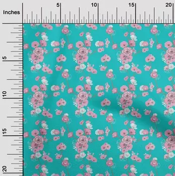 OneOone Хлопковая гибкая бирюзово-синяя ткань художественный материал для шитья цветов с принтом ткань в ярдах 40 дюймов 42 Inch Wide - Viscose Chiffon синий