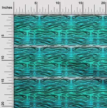 OneOone Хлопковая гибкая бирюзово-зеленая ткань из кожи животных, принадлежности для шитья с принтом, ткань для шитья во дворе, 40 дюймов 42 Inch Wide - Viscose Chiffon светло-зеленый