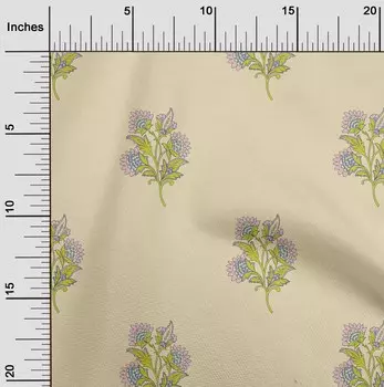 OneOone Хлопковая гибкая бледно-желтая ткань с листьями и цветами, цветочная швейная ткань во дворе с принтом, принадлежности для шитья одежды своими руками, 40 дюймов 42 Inch Wide - Viscose Chiffon серый