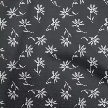 oneOone Хлопковая гибкая черная ткань Азиатские блочные ремесленные проекты Декор Ткань с принтом в ярдах 40 дюймов 42 Inch Wide - Viscose Chiffon чёрный