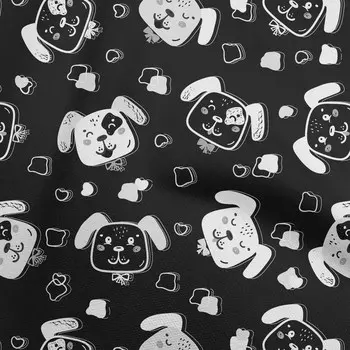 oneOone Хлопковая гибкая черная ткань Азиатский каваи Швейный материал Ткань с принтом в ярдах 40 дюймов 42 Inch Wide - Cotton Cambric светло-бежевый