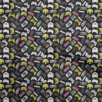 oneOone Хлопковая гибкая черная ткань для видеоигр, принадлежности для квилтинга, ткань для шитья с принтом в ярдах, 40 дюймов 42 Inch Wide - Viscose Chiffon серый