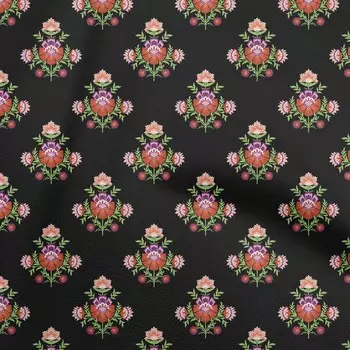 OneOone Хлопковая гибкая черная ткань Maxican с цветочным принтом для поделок, декоративная ткань с принтом во дворе, 40 дюймов 42 Inch Wide - Viscose Chiffon бежевый