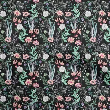 oneOone хлопковая гибкая черная ткань с цветочным принтом, ткань для шитья во дворе, сделай сам, одежда, швейные принадлежности, 40 дюймов 42 Inch Wide - Viscose Chiffon аква голубой