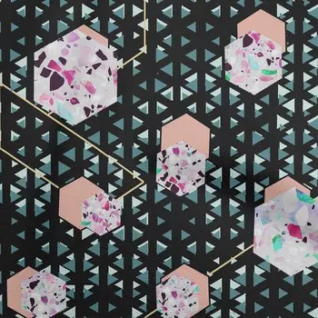 oneOone хлопковая гибкая черная ткань с геометрическим рисунком для шитья во дворе с принтом «сделай сам» одежда швейные принадлежности 40 дюймов 42 Inch Wide - Viscose Chiffon аква голубой