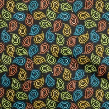 OneOone Хлопковая гибкая черная ткань с рисунком пейсли Материал платья Ткань с принтом Ткань в ярдах 40 дюймов 42 Inch Wide - Viscose Chiffon розовый