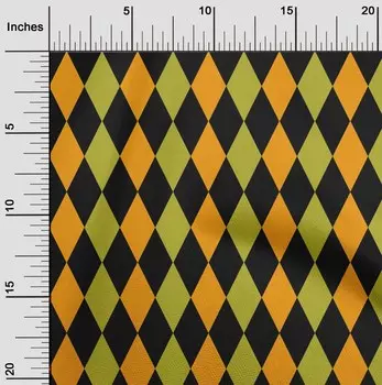 OneOone Хлопковая гибкая черная ткань в клетку «Аргайл» для поделок, декоративная ткань с принтом во дворе, 40 дюймов 42 Inch Wide - Viscose Chiffon чёрный