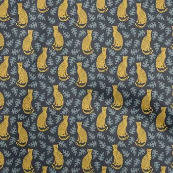 oneOone Хлопковая гибкая гамма-желтая ткань с тропическим абстрактным листом и тканью с изображением животных для шитья Ткань для рукоделия с принтом во дворе 40 дюймов 42InchWide-ViscoseChiffon жёлтый