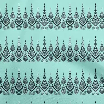 oneOone Хлопковая гибкая голубая ткань Блочный материал платья Ткань Ткань с принтом в ярдах 40 дюймов 42 Inch Wide - Viscose Chiffon аква голубой