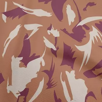 OneOone Хлопковая гибкая коричневая ткань, абстрактные ремесленные проекты, декоративная ткань с принтом во дворе, 40 дюймов 42 Inch Wide - Viscose Chiffon коричневый