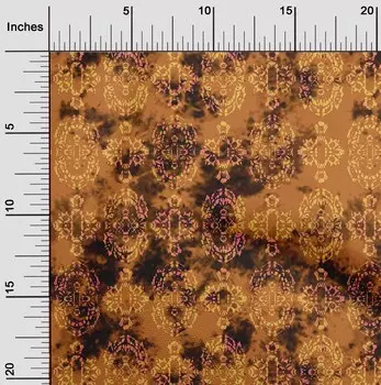 OneOone Хлопковая гибкая коричневая ткань Батик Ткань для шитья Печатная ткань для рукоделия в ярдах 40 дюймов 42 Inch Wide - Viscose Chiffon коричневый