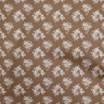 oneOone Хлопковая гибкая коричневая ткань Цветочные ремесленные проекты Декор Ткань, напечатанная в ярдах, 40 дюймов 42 Inch Wide - Viscose Chiffon темно-пурпурный