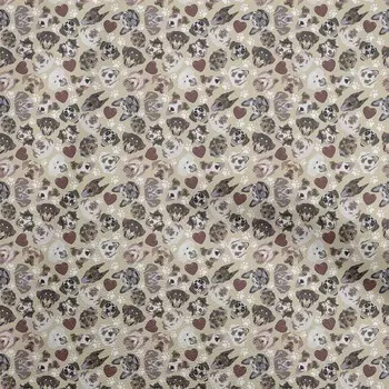 OneOone Хлопковая гибкая коричневая ткань Кактус DIY Одежда Лоскутная ткань Ткань с принтом в ярдах 40 дюймов 42 Inch Wide - Viscose Chiffon коричневый