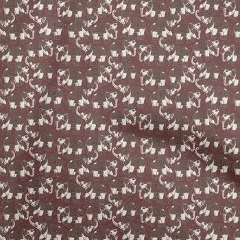 oneOone хлопковая гибкая коричневая ткань каламкари, швейная ткань на дворе с принтом, сделай сам, одежда, швейные принадлежности, 40 дюймов 42 Inch Wide - Viscose Chiffon чёрный