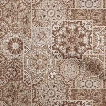 OneOone Хлопковая гибкая коричневая ткань Морроконская плитка DIY Одежда Лоскутная ткань Ткань с принтом в ярдах 40 дюймов 42 Inch Wide - Viscose Chiffon коричневый