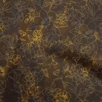 oneOone хлопковая гибкая коричневая ткань с цветочным принтом, ткань для шитья во дворе, сделай сам, одежда, швейные принадлежности, 40 дюймов 42 Inch Wide - Viscose Chiffon бежевый