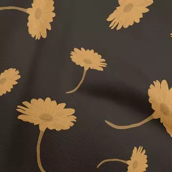 oneOone хлопковая гибкая коричневая ткань с цветочным принтом ткань для шитья во дворе одежда с принтом «сделай сам» швейные принадлежности 40 дюймов 42 Inch Wide - Viscose Chiffon коричневый