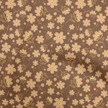 OneOone Хлопковая гибкая коричневая ткань с листьями и клевером, ткань для шитья во дворе с принтом, принадлежности для шитья одежды своими руками, 40 дюймов 42 Inch Wide - Viscose Chiffon чёрный