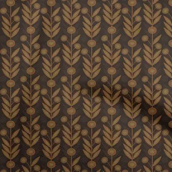 oneOone Хлопковая гибкая коричневая ткань в горошек с цветочным принтом Материал ткани Ткань с принтом в ярдах 40 дюймов 42 Inch Wide - Viscose Chiffon коричневый