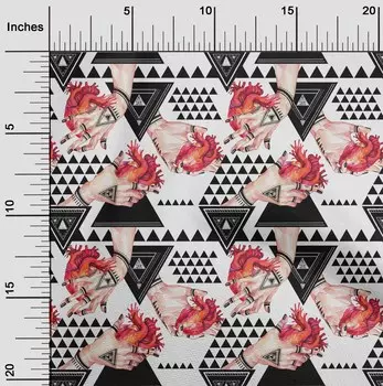 OneOone хлопковая гибкая красная ткань треугольная геометрическая швейная ткань во дворе с принтом «сделай сам» принадлежности для шитья одежды 40 дюймов 42 Inch Wide - Viscose Chiffon розовый