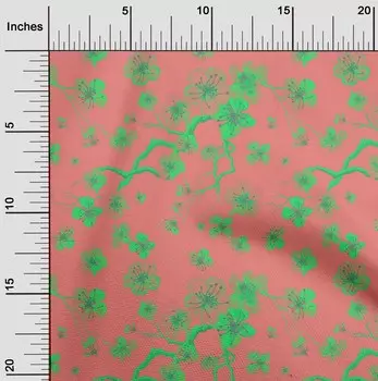 OneOone Хлопковая гибкая лавандовая синяя ткань с цветами Художественная ткань для шитья Ткань для рукоделия с принтом в ярдах 40 дюймов 42 Inch Wide - Viscose Chiffon розовый