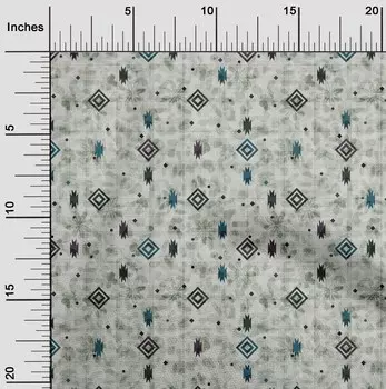 OneOone Хлопковая гибкая лаврово-зеленая ткань с геометрическим рисунком Материал платья Ткань с принтом Ткань в ярдах 40 дюймов 42 Inch Wide - Viscose Chiffon ярко-розовый