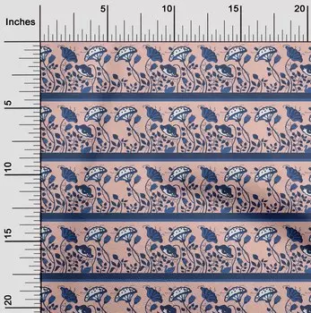 OneOone Хлопковая гибкая легкая персиковая ткань с листьями | Художественный швейный материал с уткой и цветочным принтом Ткань в ярде 40 дюймов 42 Inch Wide - Viscose Chiffon персиковый