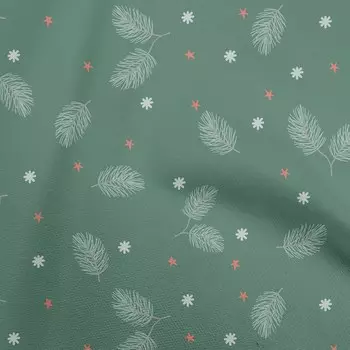 oneOone Хлопковая гибкая лесная зеленая ткань Рождественские поделки из перьев Декор Ткань с принтом во дворе 40 дюймов 42 Inch Wide - Viscose Chiffon чёрный