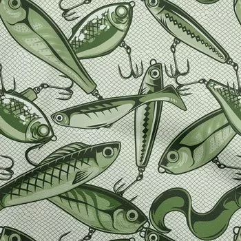 oneOone Хлопковая гибкая лесная зеленая ткань Рыбное платье Материал Ткань с принтом Ткань в ярдах 40 дюймов 42 Inch Wide - Viscose Chiffon синий