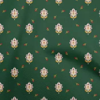 OneOone Хлопковая гибкая лесно-зеленая ткань Jacobean с цветочным принтом, одежда своими руками, стеганая ткань с принтом, ткань в ярдах, 40 дюймов 42 Inch Wide - Viscose Chiffon baby голубой