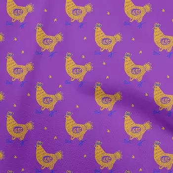 OneOone Хлопковая гибкая лесозеленая ткань Курица DIY Одежда Лоскутная ткань Ткань с принтом в ярдах 40 дюймов 42 Inch Wide - Viscose Chiffon чёрный