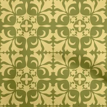 OneOone Хлопковая гибкая оливково-зеленая ткань Азиатский блок с цветочным шитьем Принадлежности для шитья с принтом Ткань во дворе 40 дюймов 42 Inch Wide - Viscose Chiffon оливковое зеленый