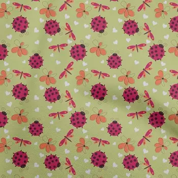 OneOone Хлопковая гибкая оливково-зеленая ткань ткань с птицами и божьими коровками для шитья ткань для рукоделия с принтом в ярдах 40 дюймов 42 Inch Wide - Viscose Chiffon темно-пурпурный